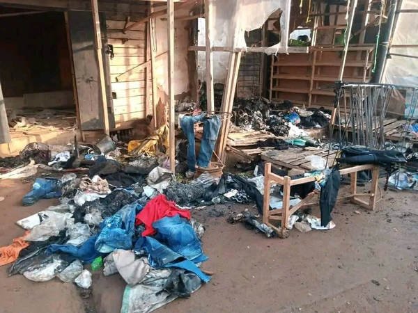 The next day after the fire incident at the Bamenda Main Market