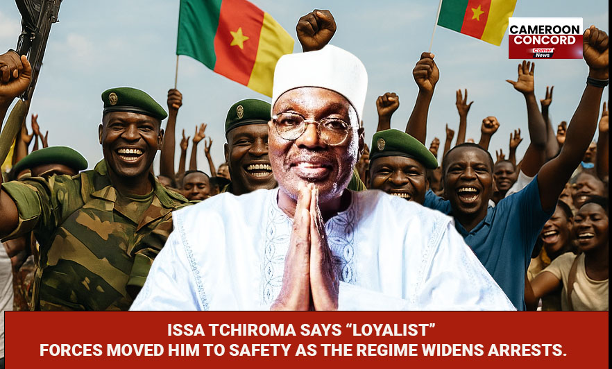 Issa Tchiroma says “loyalist” forces moved him to safety as the regime widens arrests.